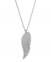 Take your look to new heights with this charming wing pendant. Eliot Danori's sparkling style features pave-set crystals in a rhodium-plated mixed metal setting. Approximate length: 16 inches + 2-inch extender. Approximate drop: 1-1/2 inches.