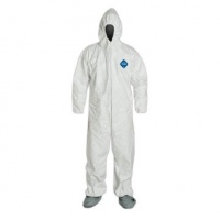 DuPont TY122S Disposable Elastic Wrist, Bootie & Hood White Tyvek Coverall Suit 1414, Size XXLarge, Sold by the Each DuPont TY122S Disposable Elastic Wrist, Bootie & Hood White Tyvek Coverall Suit 1414, Size XXLarge, Sold by the Each