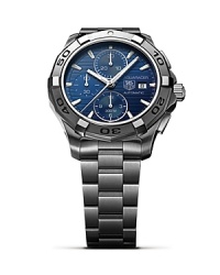 The Aquaracer from TAG Heuer features all six of TAG Heuer's features of a professional sports watch, including sapphire crystal, luminescent markers, screw-in crown, unidirectional rotating bezel, a double safety clasp and 300M water resistance. The Calibre 16 automatic chronograph movement features 3 subdials and a date window. The Aquaracer from TAG Heuer features all six of TAG Heuer's features of a professional sports watch, including sapphire crystal, luminescent markers, screw-in crown, unidirectional rotating bezel, a double safety clasp and 300M water resistance. The Calibre 16 automatic chronograph movement features 3 subdials and a date window.