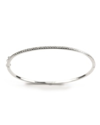 Slip a touch of sparkle over your wrist for a little extra appeal. Judith Jack bangle features round-cut crystals set in sterling silver. Approximate diameter: 2-1/2 inches.