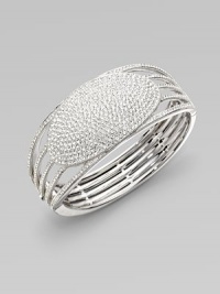 EXCLUSIVELY AT SAKS. Open strands of pavé crystal flow into a dazzling oval medallion of pure sparkle.Crystal Rhodium plated Diameter, about 2¼ Hinged with push-lock clasp Imported EXCLUSIVELY AT SAKS. Open strands of pavé crystal flow into a dazzling oval medallion of pure sparkle.Crystal Rhodium plated Diameter, about 2¼ Hinged with push-lock clasp Imported