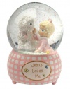Precious Moments 100mm Musical Waterball Tune, Jesus Loves Me, Girl