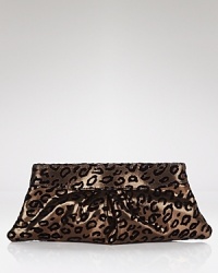 Dark, leopard-printed leather is sinfully soft and ruched just right, a tempting complement to basic black or devastating denim. By Laura Merkin. Dark, leopard-printed leather is sinfully soft and ruched just right, a tempting complement to basic black or devastating denim. By Laura Merkin.