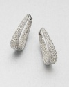 EXCLUSIVELY AT SAKS. A simply chic design embellished in glittering crystals. CrystalsRhodium-plated brassDrop, about 1.25Hinged, surgical steel post backImported 