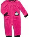 Carter's Infant Long Sleeve One Piece Velour Coverall - Happy Penguin-6 Months