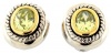 Designer Inspired Twist Gemstone Oval Earrings