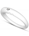 Stackable style with a hint of sparkle! DUEPUNTI's unique ring is crafted from sky white-colored silicone with a round-cut diamond accent. Set in silver. Ring Size Small (4-6), Medium (6-1/2-8) and Large (8-1/2-10)