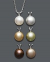 Now you can own pearls for every occasion! This six-piece pendant set features multicolored cultured freshwater pearls (9-10 mm) set in sterling silver with a matching chain. Approximate length: 18 inches. Approximate drop: 1 inch.