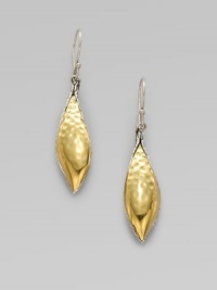 From the Palu Collection. A beautiful, drop style in radiant 22k gold and sleek sterling silver with an elegant, hammered texture detail. 22k goldSterling silverDrop, about 2¼Hook backImported From the Palu Collection. A beautiful, drop style in radiant 22k gold and sleek sterling silver with an elegant, hammered texture detail. 22k goldSterling silverDrop, about 2¼Hook backImported