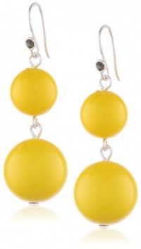 Kenneth Cole New York Urban Rings Yellow Double Bead Drop Earrings Kenneth Cole New York Urban Rings Yellow Double Bead Drop Earrings