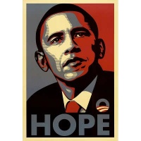 Barack Obama FAIREY (Hope) RARE Campaign Poster 24 x 36 Barack Obama FAIREY (Hope) RARE Campaign Poster 24 x 36
