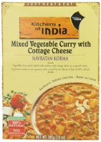 Kitchens Of India Ready To Eat Navratan Korma, Mixed Vegetable Curry & Cottage Cheese, 10-Ounce Boxes (Pack of 6) Kitchens Of India Ready To Eat Navratan Korma, Mixed Vegetable Curry & Cottage Cheese, 10-Ounce Boxes (Pack of 6)