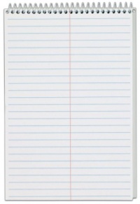 TOPS Spiral Steno Books, 6 x 9 Inches, Gregg Rule, White Paper, 60 Sheets per Book, 12 Books per Pack (8000) TOPS Spiral Steno Books, 6 x 9 Inches, Gregg Rule, White Paper, 60 Sheets per Book, 12 Books per Pack (8000)