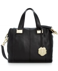 Elevate your everyday style with this sumptuous leather satchel from Vince Camuto. Glam, golden hardware and refined stitching add instant appeal, while the spacious interior provides plenty of pockets and compartments for stowing all the essentials. Elevate your everyday style with this sumptuous leather satchel from Vince Camuto. Glam, golden hardware and refined stitching add instant appeal, while the spacious interior provides plenty of pockets and compartments for stowing all the essentials.