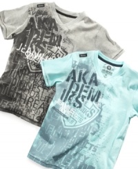 These v-neck tees from Akademiks are a very easy way to get him a simple style victory. These v-neck tees from Akademiks are a very easy way to get him a simple style victory.