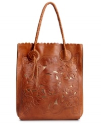 An exquisite addition to any ensemble, this Florentine-inspired leather tote from Patricia Nash is pure artistry. Elegant floral detail, handcrafted stitching and deep embossed florets grace the exterior, while the generous interior allows you to bring along everything for work or a weekend getaway. An exquisite addition to any ensemble, this Florentine-inspired leather tote from Patricia Nash is pure artistry. Elegant floral detail, handcrafted stitching and deep embossed florets grace the exterior, while the generous interior allows you to bring along everything for work or a weekend getaway.