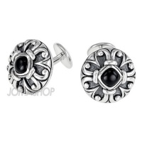 Scott Kay Sterling Silver Basketweave and Dot Cufflinks GC0033SM Scott Kay Sterling Silver Basketweave and Dot Cufflinks GC0033SM
