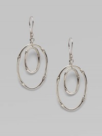 From the Bamboo Collection. Sterling silver articulated in ovals of bamboo is at once earthy and luxurious.Sterling silver Length, about 2 French wire Imported From the Bamboo Collection. Sterling silver articulated in ovals of bamboo is at once earthy and luxurious.Sterling silver Length, about 2 French wire Imported