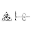 Sterling Silver Celtic Triquetra Stud Earrings - 7mm