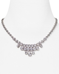 Designed to be flaunted front and center, this Nadri necklace is the most fabulous way to update last year's cocktail dress, plated in rhodium. Designed to be flaunted front and center, this Nadri necklace is the most fabulous way to update last year's cocktail dress, plated in rhodium.
