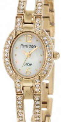 Armitron Women's 75/3983MPGP Swarovski Crystal Accented Gold-Tone Mother-Of-Pearl Dial Bracelet Watch Armitron Women's 75/3983MPGP Swarovski Crystal Accented Gold-Tone Mother-Of-Pearl Dial Bracelet Watch