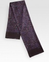 Iris printed scarf hand finished in Italian silk twill.9W x 55HSilkDry cleanMade in Italy