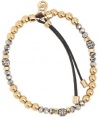 Michael Kors Silver Fireball Bead Stretchable Bracelet, Gold Hamitate