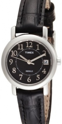 Timex Women's T2N335 Elevated Classics Dress Black Leather Strap Watch Timex Women's T2N335 Elevated Classics Dress Black Leather Strap Watch