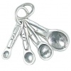 Movable Kitchen Measuring Spoons 925 Sterling Silver Traditional Charm