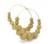 Basketball Wives POParazzi Inspired Mesh 11 Balls Earrings GOLD BWE3G