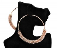 Basketball Wives POParazzi Inspired Rosegold Rhinestone Rings Hoop Earrings Basketball Wives POParazzi Inspired Rosegold Rhinestone Rings Hoop Earrings