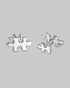 Pieces to the puzzle of life, in sterling silver, large in front, smaller on the t-back. Front length, about 1 Made in USA