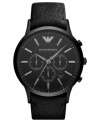 Black out past timepiece mistakes with this impeccably styled chronograph from Emporio Armani.