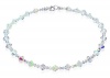 Sterling Silver Clear Crystal Necklace Made with Swarovski Elements