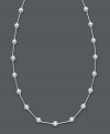 A simple layer that adds polish and shine. Giani Bernini's station necklace features shiny beads strung from a delicate chain. Crafted in sterling silver. Approximate length: 16 inches + 3-inch extender.