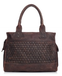 Always wanted to be with the band? Now you can look the part with this rocker-chic inspired design from Frye. Soft vintage leather is outfitted with edgy stud accents, while the generous interior stows everything from guitar picks to gym gear. Always wanted to be with the band? Now you can look the part with this rocker-chic inspired design from Frye. Soft vintage leather is outfitted with edgy stud accents, while the generous interior stows everything from guitar picks to gym gear.