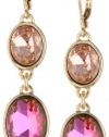 Anne Klein Color Social Scene Gold-Tone Double Drop Earrings