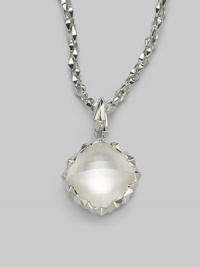 From the Superstud Collection. A stunning combination of quartz and mother of pearl on a small stud chain.Mother of pearl Quartz Sterling silver Length, about 16 Pendant width, about 1½ Lobster clasp closure Imported From the Superstud Collection. A stunning combination of quartz and mother of pearl on a small stud chain.Mother of pearl Quartz Sterling silver Length, about 16 Pendant width, about 1½ Lobster clasp closure Imported