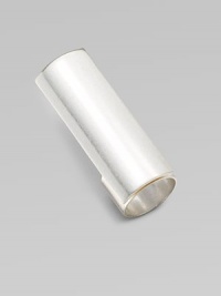 An sleek design with futuristic appeal. Silvertone brassWidth, about 2Made in Italy An sleek design with futuristic appeal. Silvertone brassWidth, about 2Made in Italy