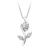 1/4 ct. tw. Diamond Sirena Flower Pendant in 14K White Gold