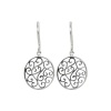 Sterling Silver Filigree Round Drop Earrings