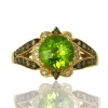 Le Vian 1.75 Carat Round Peridot Ring in 14K Yellow with 0.35 Chocolate and White Diamonds