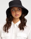 Wide brim bucket hat features an adjustable inner band for a perfect fit.48% cotton/49% nylon/3% elastaneAdjustable inner bandBrim, about 3Cotton linedHand washImported