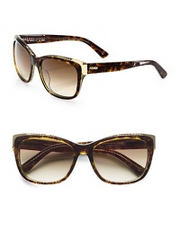 These handmade acetate frames feature logo engraved metal accents and an allover logo print. Available in black with grey gradient lens or havana with brown gradient lens. Logo temples100% UV protectionImported These handmade acetate frames feature logo engraved metal accents and an allover logo print. Available in black with grey gradient lens or havana with brown gradient lens. Logo temples100% UV protectionImported