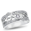 Love Knot, 14K White Gold Exclusive Design Diamond Band, 3/8 ctw.