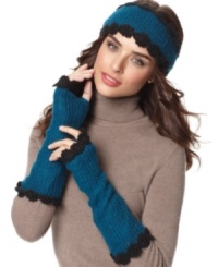 Cozy and charming. Darling crochet flowers sweeten this ear-warming knit headband by Collection XIIX. Cozy and charming. Darling crochet flowers sweeten this ear-warming knit headband by Collection XIIX.