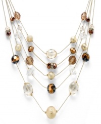 INC International Concepts breaks out the beads with this illusion necklace. Crafted from 12k gold-plated mixed metal, it features accents patterned after diamonds and rhinestones. Approximate length: 16-1/2 inches + 3 inch extender. Approximate drop: 3 inches. INC International Concepts breaks out the beads with this illusion necklace. Crafted from 12k gold-plated mixed metal, it features accents patterned after diamonds and rhinestones. Approximate length: 16-1/2 inches + 3 inch extender. Approximate drop: 3 inches.