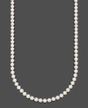 Capture the elegance of timeless style. This beautiful necklace by Belle de Mer features AAA Akoya cultured pearls (8-8-1/2 mm) set in 14k gold. Approximate length: 30 inches.