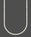 Capture the elegance of timeless style. This beautiful necklace by Belle de Mer features AAA Akoya cultured pearls (8-8-1/2 mm) set in 14k gold. Approximate length: 30 inches.