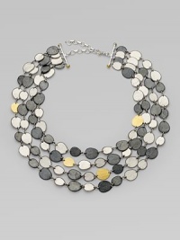 From the Contour Collection. A simply chic, multi-strand design in dark and white sterling silver with 24k gold accents. Dark and white sterling silver24k goldLength, about 18Lobster clasp closureImported From the Contour Collection. A simply chic, multi-strand design in dark and white sterling silver with 24k gold accents. Dark and white sterling silver24k goldLength, about 18Lobster clasp closureImported